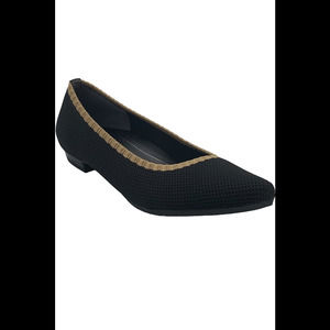 Vionic Knit Pointy Toe Ballet Flats Dahlia Black - Medium